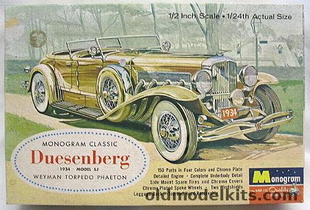 Monogram 1/24 Model SJ Duesenberg Torpedo Phaeton, PC81-298 plastic model kit